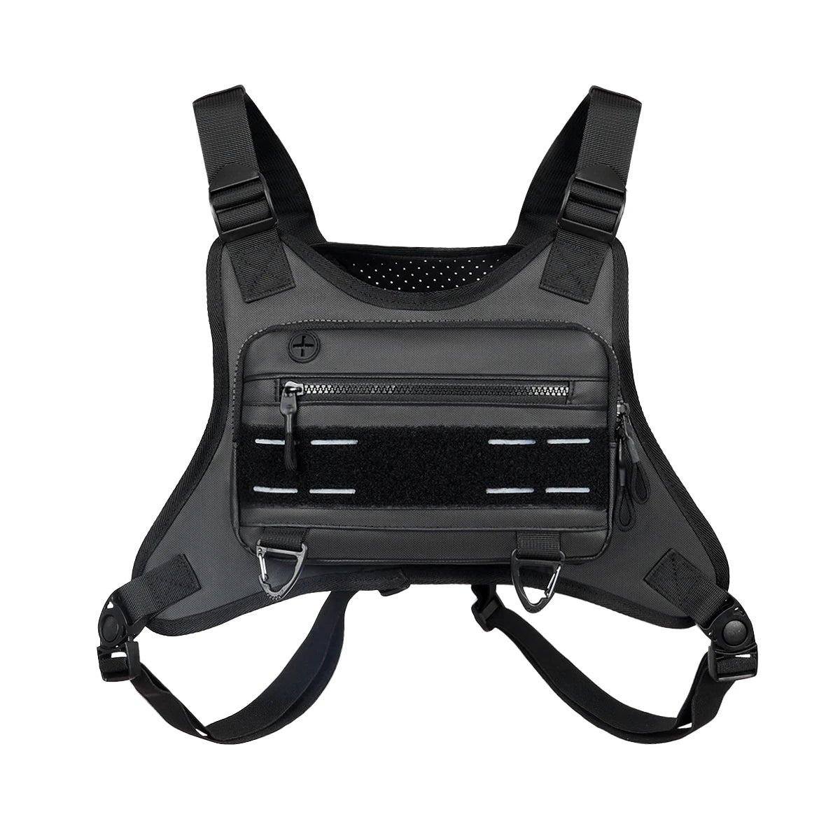Sports Chest Bag For Men, Water Resistant Lightweight Front Running Vest Bag With Built-In Phone Holder & Extra Storage